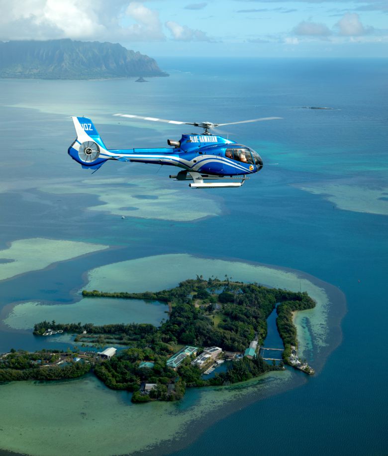 블루 하와이안 헬리콥터는 명소 주변에서 몇 번 선회하며 자세하게 보여주고, 소상한 설명도 해준다. 기장의 입담은 헐리우드 희극인 못지 않다.