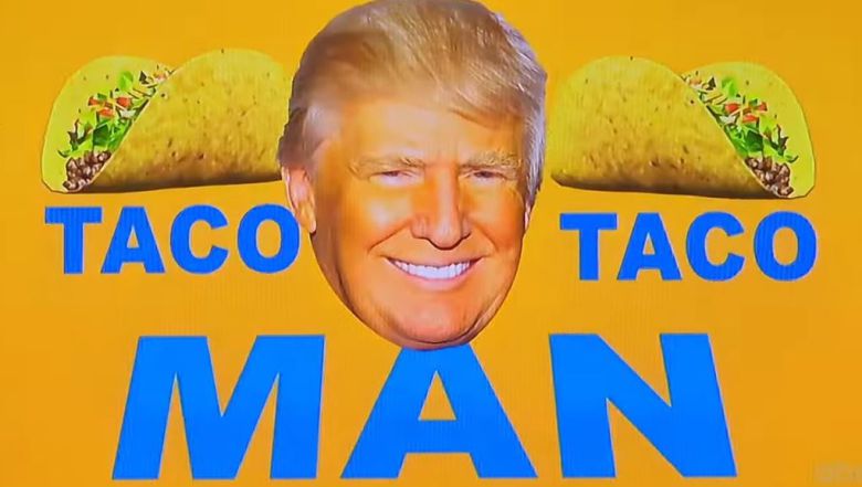 도널드 트럼프 미국 대통령의 변덕스러운 관세 정책을 활용해 투자하는 ‘타코(TACO) 트레이드’가 급부상하고 있다. 이를 활용해 트럼프를 조롱하는 밈(Meme)도 온라인상에서 퍼지고 있다. [인스타그램]