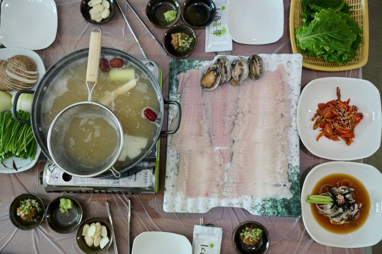 장흥 갯장어 샤브샤브