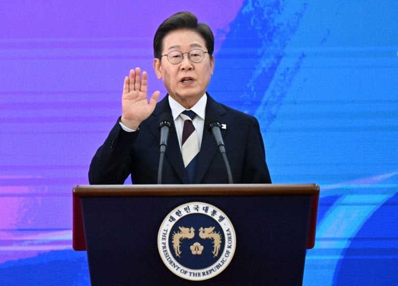 이재명 대통령이 4일 서울 여의도 국회에서 열린 제21대 대통령 취임선서식에서 취임 선서를 하고 있다. 2025.6.4 [국회사진기자단] <연합뉴스>