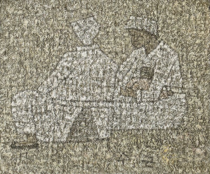 박수근, 노상, 1964. [케이옥션]