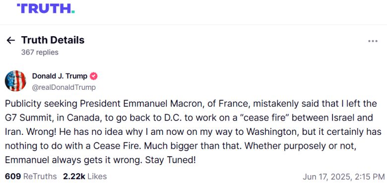 [트루스소셜 캡처]