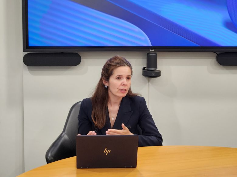 지난 12일 에릭슨코리아파트너스가 위치한 서울 강남구의 한 빌딩에서 시벨 톰바즈 에릭슨코리아 CEO가 인터뷰하고 있다.  [에릭슨코리아파트너스 제공]