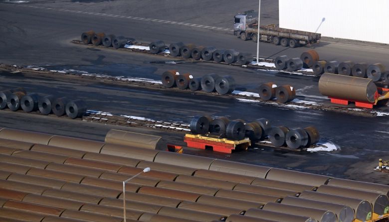 평택항 내 철강제품 [헤럴드경제DB]