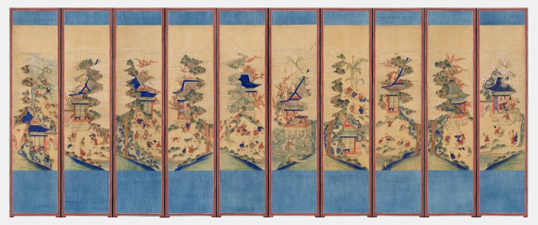 미국 덴버박물관 소장 ‘백동자도 병풍’. [국립고궁박물관]