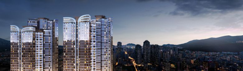 대우건설은 오는 8월 부산광역시 부산진구 전포동 668-1번지 일원에서 ‘서면 써밋 더뉴’를 분양할 예정이다. 서면 써밋 더뉴 부분투시도 사진. [자료=대우건설]