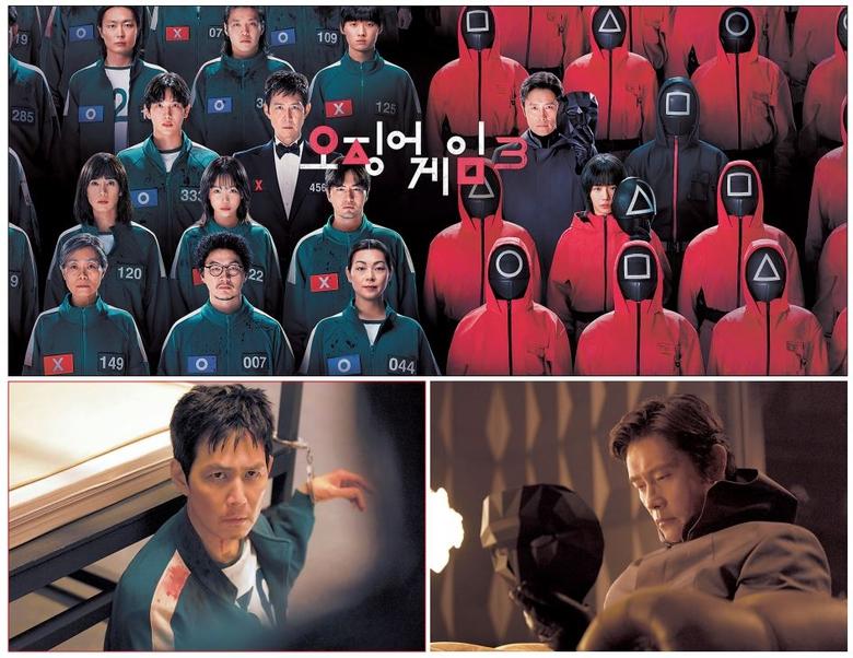 오는 27일 넷플릭스 드라마 ‘오징어게임’의 완결편이 될 시즌3가 공개된다. 기훈(이정재 분)과 프론트맨(이병헌 분) 중 최종 생존자는 누가 될까 관심을 끈다. [넷플릭스 제공]