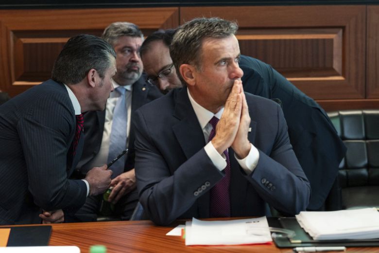 지난 21일(현지시간) 미국 워싱턴 백악관 상황실에서 앉아있는 존 랫클리프 중앙정보국(CIA) 국장. [AP]