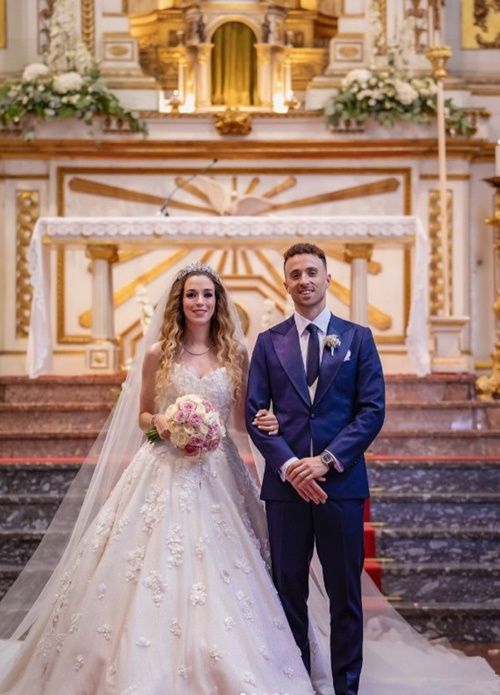 자동차 사고로 사망한 디오구 조타가 최근 SNS에 올린 결혼식 사진. 이 사진에 조타의 아내 카르도소는 “그래, 영원히”라는 게시글을 올렸다.   [조타 SNS]