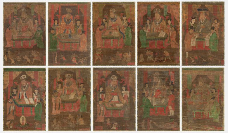 총 10폭으로 된 시왕도  [국가유산청·국외소재문화유산재단 제공]