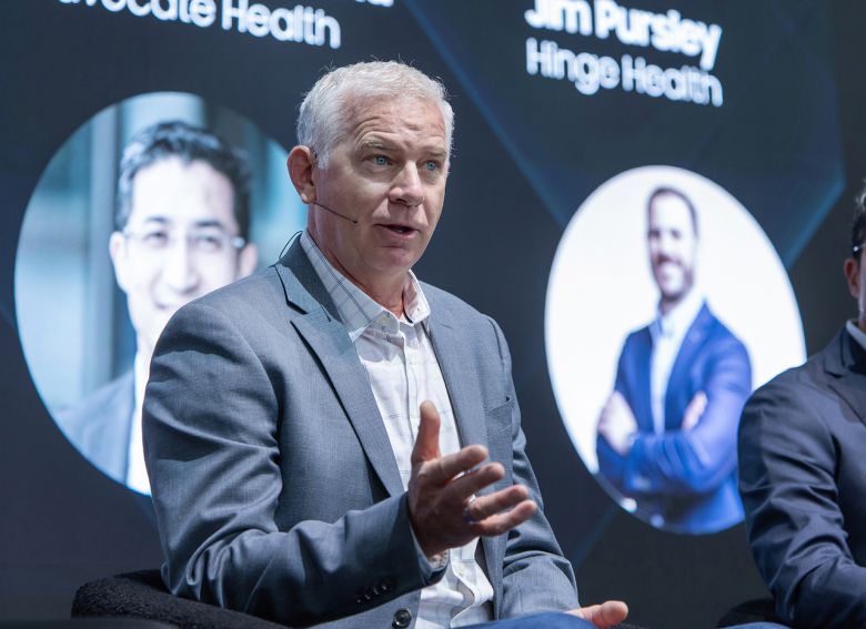 마이클 맥쉐리 젤스 CEO가 10일(현지시간) 미국 뉴욕에서 진행된 ‘갤럭시 테크 포럼’에서 발언하고 있다. [삼성전자 제공]