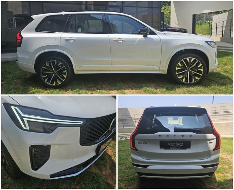 볼보 신형 XC90 측면(위쪽부터 시계 방향), 후면, 전면 디자인. 서재근 기자
