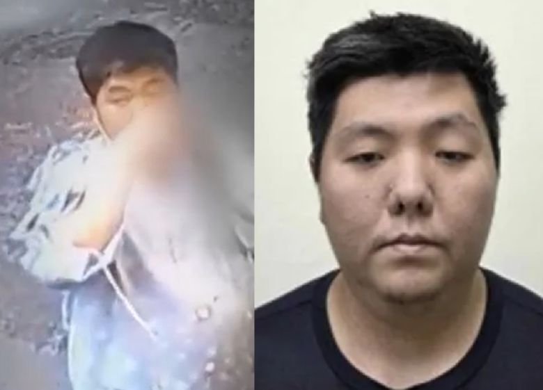 김성진의 범행 직후 모습[좌, MBC] 경찰이 공개한 김성진의 얼굴[우, 서울경찰청]