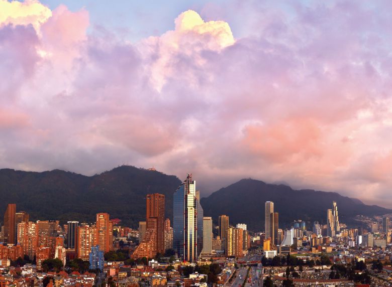 콜롬비아의 수도 보고타의 해질녘 [프로콜롬비아 제공]