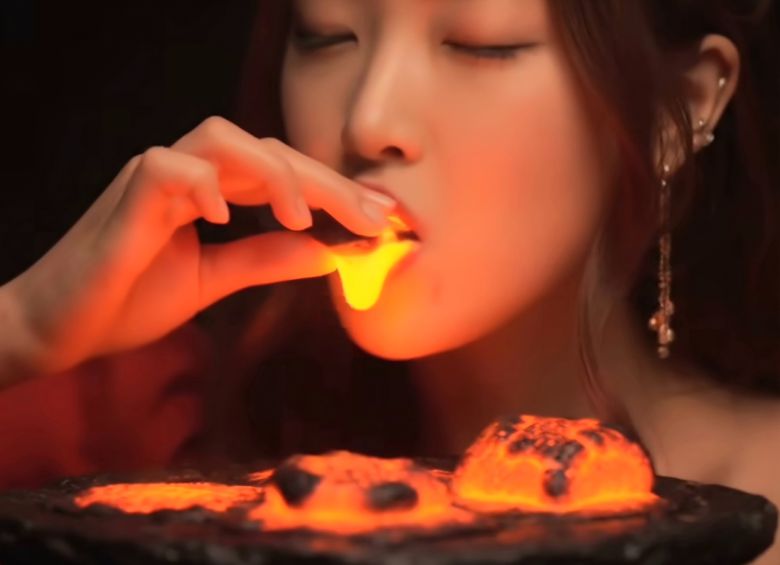AI로 만든 ‘용암 먹방’ [인스타그램 jenny_asmr 갈무리]