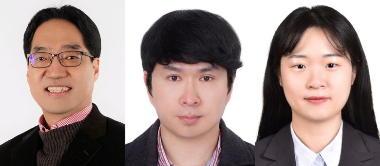 기영훈(왼쪽부터) DGIST 뉴바이올로지학과 교수, 송홍선 박사과정생, 배유빈 석박사통합과정생.[DGIST 제공]