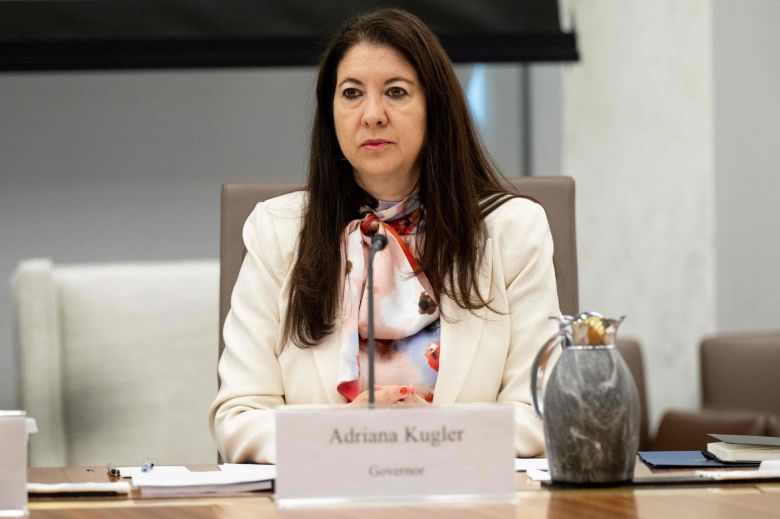 최근 미 연방준비제도(Fed·연준)에서 사임한 아드리아나 쿠글러 이사가 지난 6월 25일(현지시간) 워싱턴 DC 연준 이사회 공개 회의에 참석한 모습. [AFP]