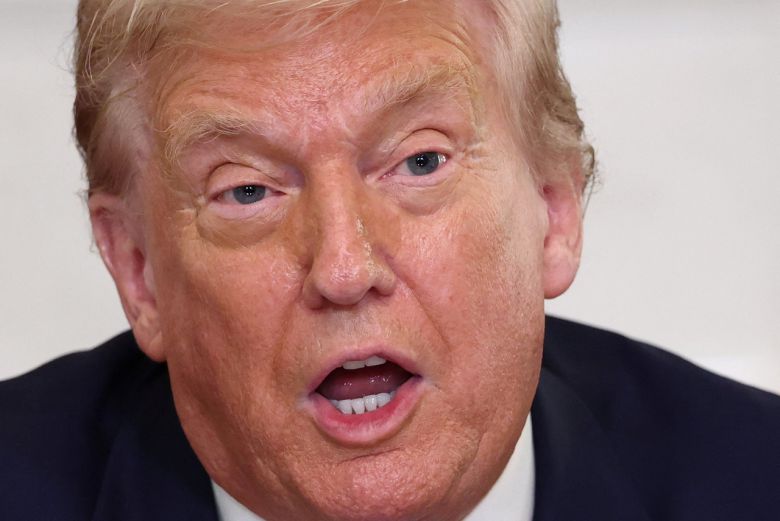 지난 8일(현지시간) 미국 워싱턴 DC 백악관에서 도널드 트럼프 미국 대통령이 연설하고 있다.  [로이터]