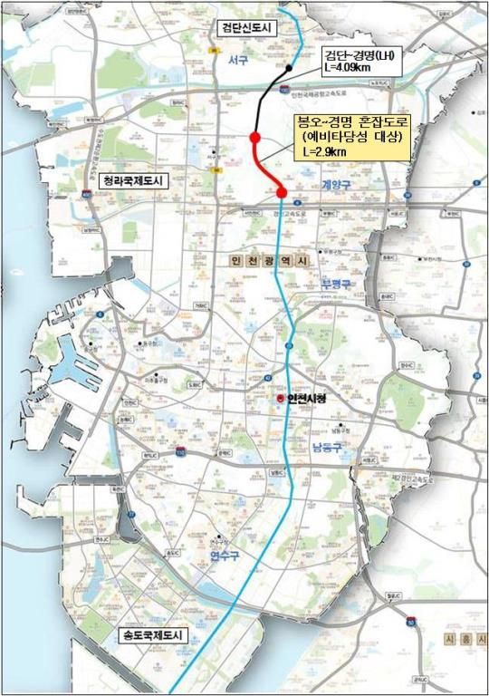사업 위치도[인천시 제공]