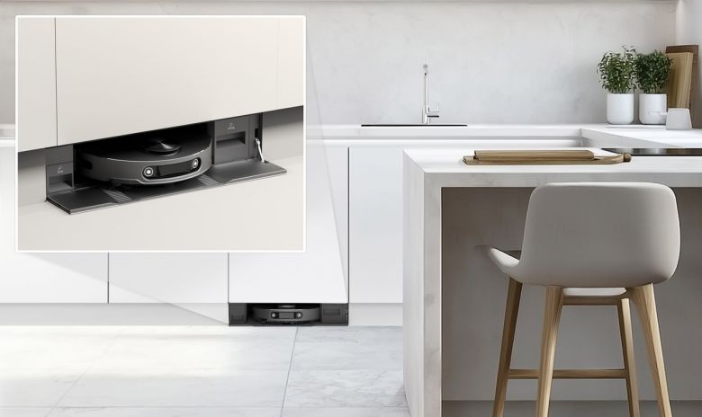 LG전자가 IFA 2025에서 선보이는 로봇청소기 신제품. 싱크대 걸레받이 부분에 설치가 가능해 공간을 덜 차지한다. [LG전자 제공]