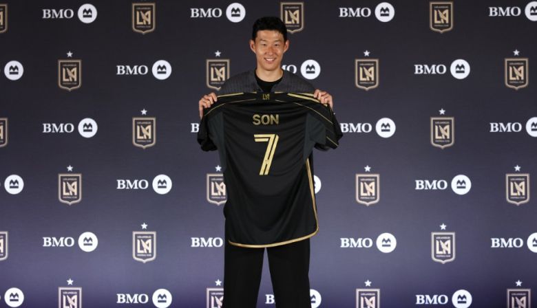 월드클래스 손흥민 선수의 LAFC 입단식 모습. [애플TV 제공]