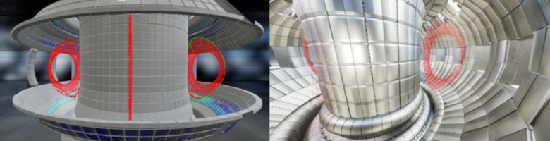 V-KSTAR 및 V-ITER를 활용한 자기장 변화에 따른 내벽 열속 분포 분석.[과학기술정보통신부 제공]