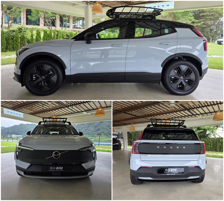 EX30 크로스컨트리 측면(위부터 시계방향), 후면, 정면. 서재근 기자