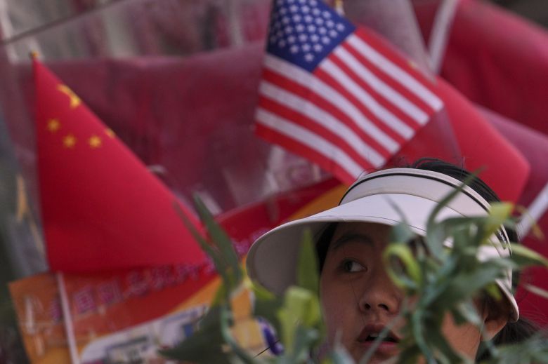 중국 오성홍기(왼쪽)과 미국 성조기. [AP]