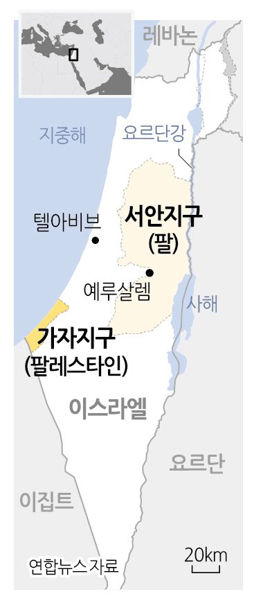 가자지구 지도