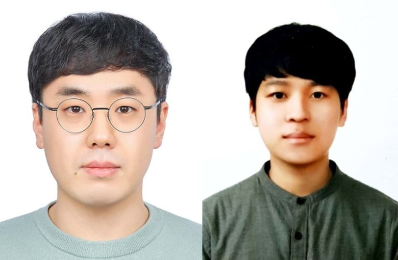 주경돈(왼쪽) UNIST 교수와 김준수 연구원.[UNIST 제공]