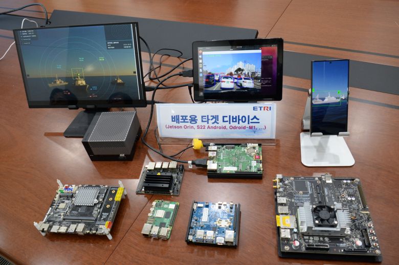 인공지능 응용SW 개발 프레임워크 ‘탱고 MLOps’ 배포 시스템의 온디바이스 하드웨어 플랫폼.[ETRI 제공]