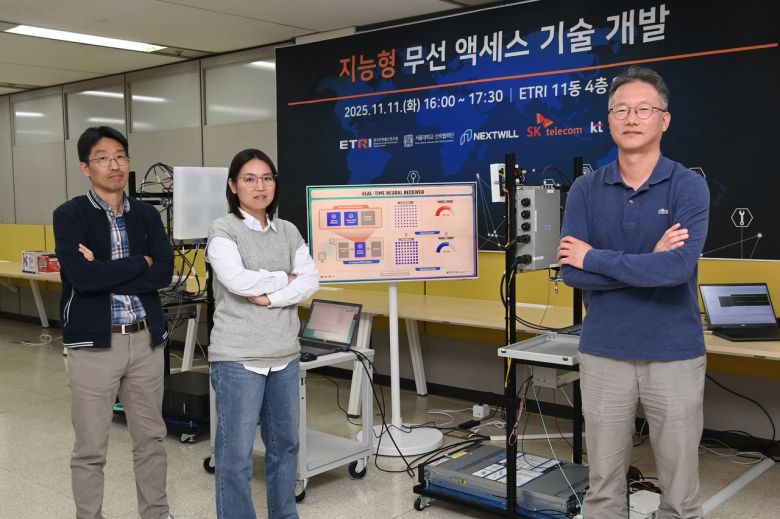 지능형 무선 액세스 기술을 개발한 ETRI 연구진.[ETRI 제공]