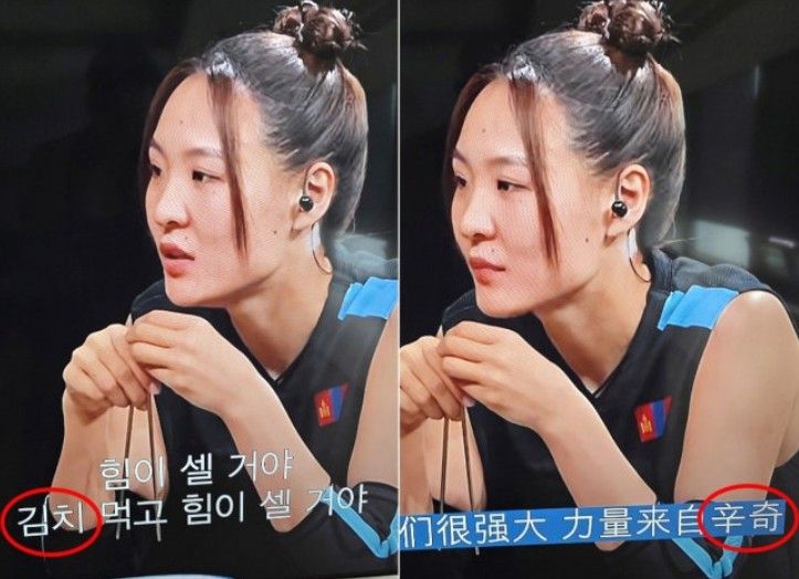 넷플릭스가 김치를 ‘신치(辛奇)’로 표기한 장면. [서경덕 교수]