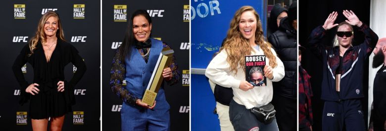 UFC 여걸. 왼쪽부터 해리슨, 누네스, 라우지, 셰브첸코 [게티이미지]