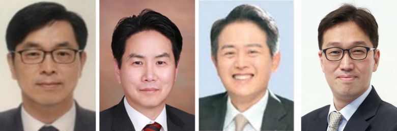 5일 신한금융지주 자회사 최고경영진 최종 후보자들. 천상영(왼쪽부터) 신한라이프·이석원 신한자산운용·이승수 신한자산신탁·강병관 신한EZ손해보험 사장 후보. [신한금융그룹]