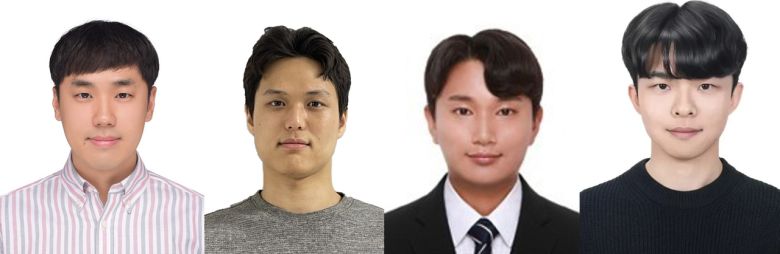 ·주경돈(왼쪽부터) 교수, 김진혁·방재훈·서승현 연구원.[UNIST 제공]