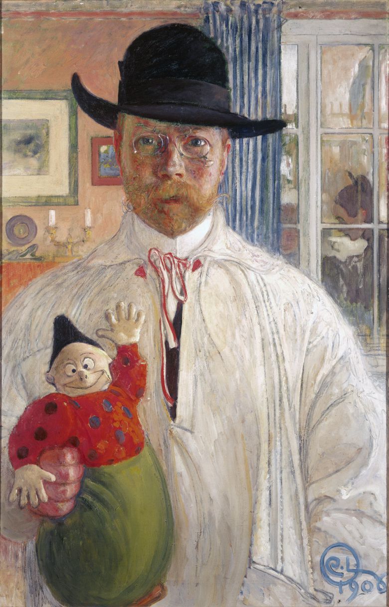 칼 라르손, 자화상, 1906, 캔버스에 유채, 95.5x61.5cm, 우피치 미술관