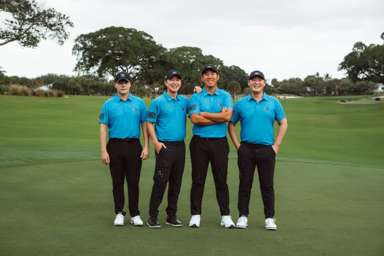 KGC의 김민규, 송영한, 안병훈, 대니 리(이상 왼쪽부터)