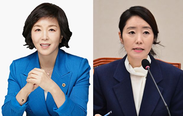 무소속 강선우 의원(오른쪽)과 김경 서울시 의원. [서울시의회·이상섭 기자]