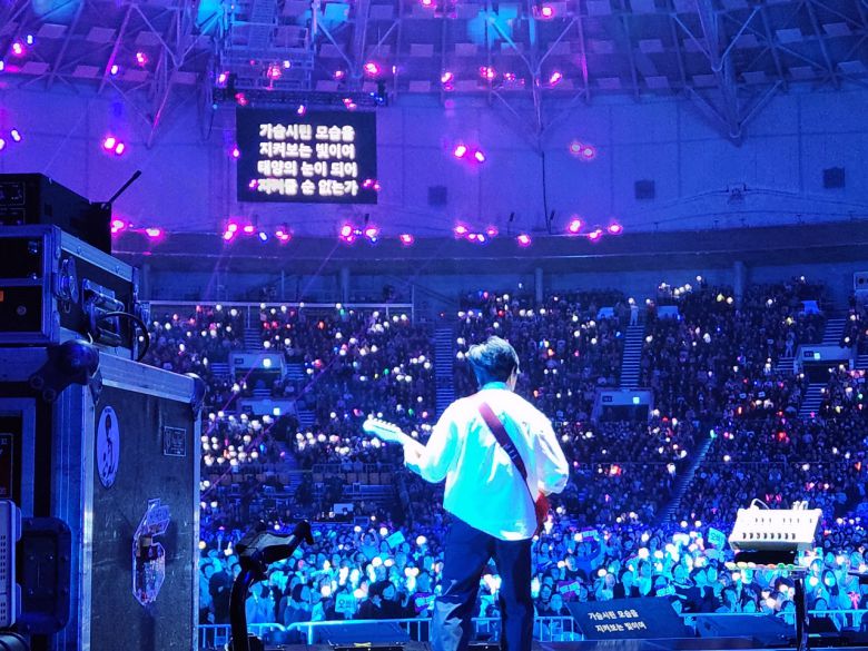 지난 9~11일 서울 KSPO돔에서 열린 조용필과 위대한 탄생 콘서트에서의 최희선 [본인 제공]