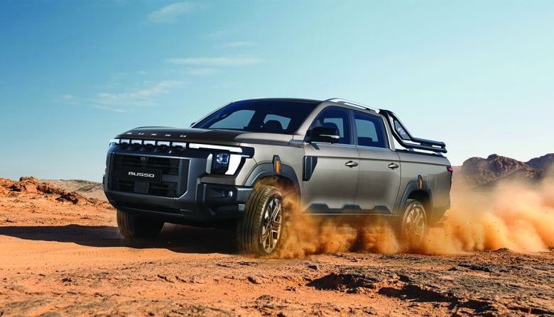 넥센타이어가 신차용 타이어를 공급하는 KG모빌리티의 픽업 무쏘 [넥센타이어 제공]