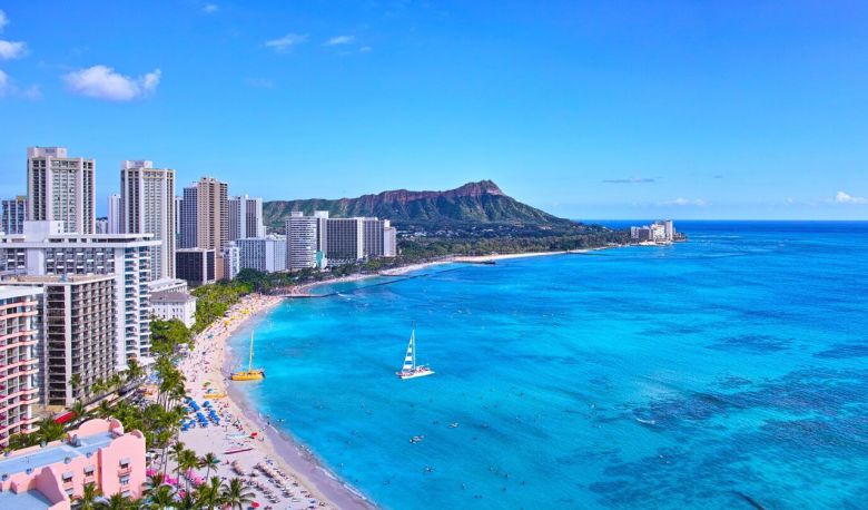 오아후섬 와이키키 해변