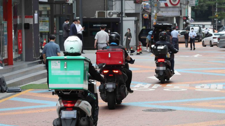 배달 오토바이 [연합]