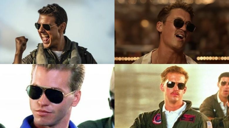 영화 탑건 속 인물들이 선글라스를 착용한 모습. [엑스(X·옛 트위터) 캡처]
