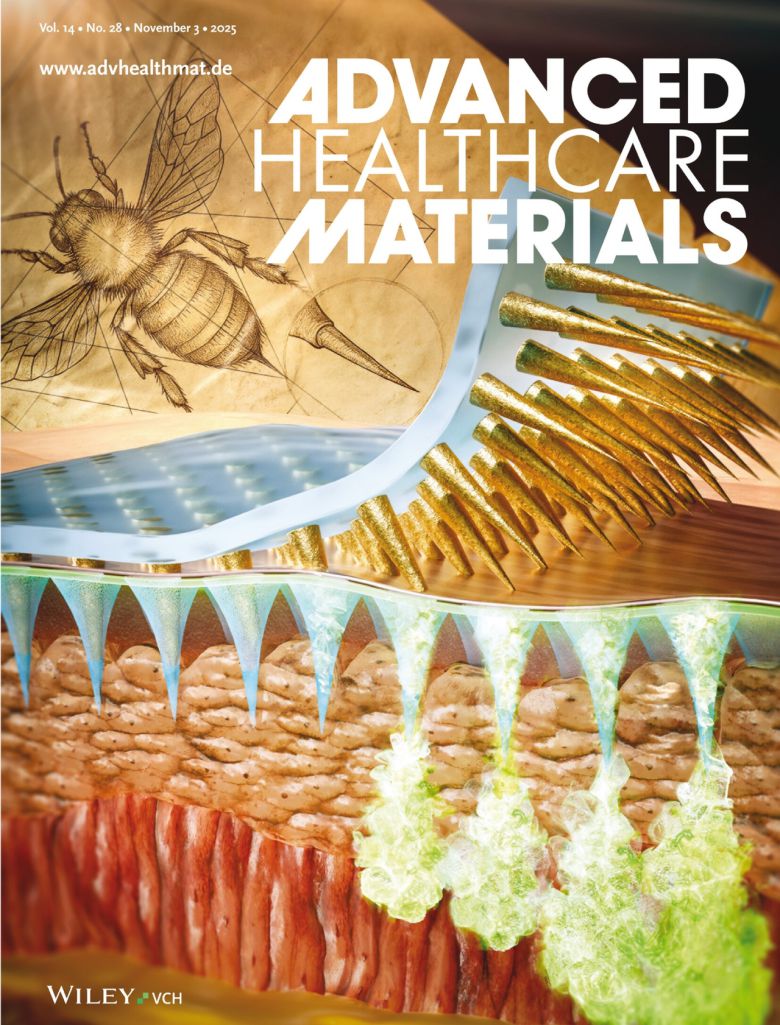 이번 연구결과가 게재된 국제학술지  ‘어드밴스드 헬스케어 머테리얼스’ 표지.[한국기계연구원 제공]