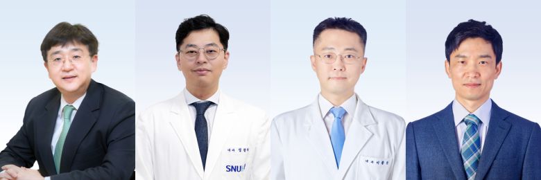 (왼쪽부터) 분당서울대병원 소화기내과 황진혁, 정광록, 이종찬 교수, 임상유전체의학과·정밀의료센터 김진호 교수