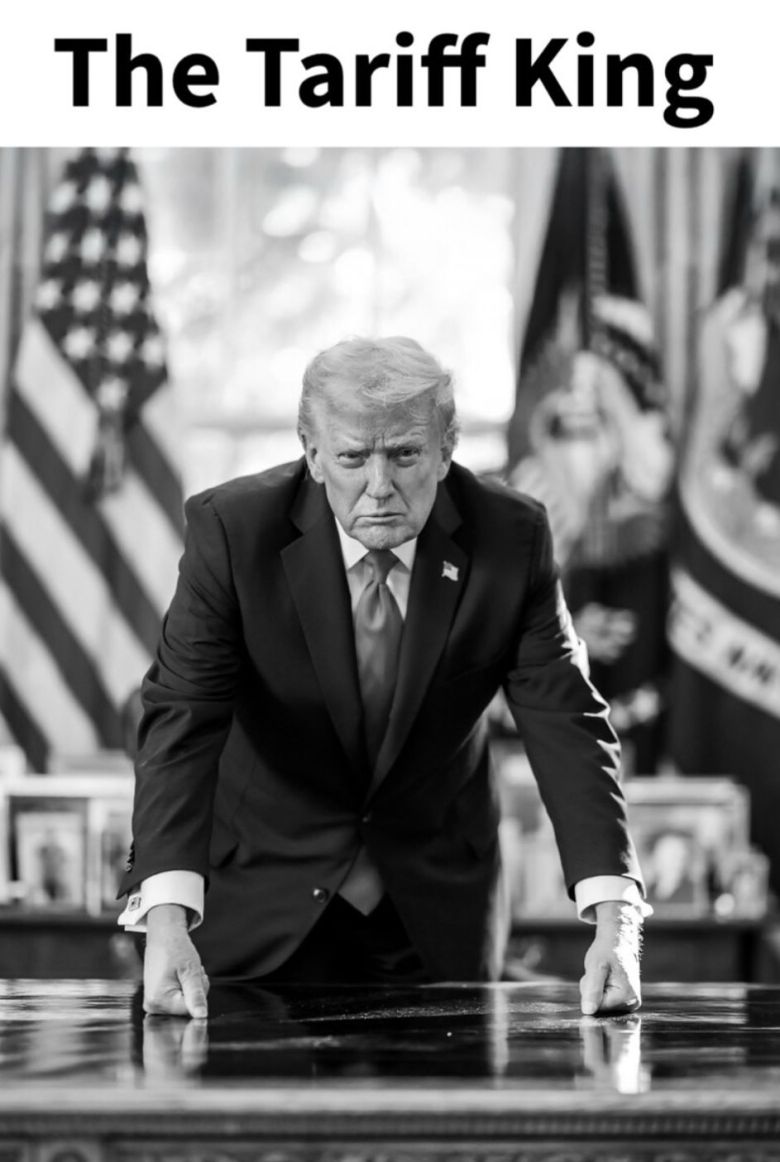 트럼프 대통령이 지난 16일(현지시간) 자신의 소셜미디어에 ‘관세왕(The Tariff King)’이라는 제목이 붙은 이미지를 공개했다. [트루스소셜 캡처]