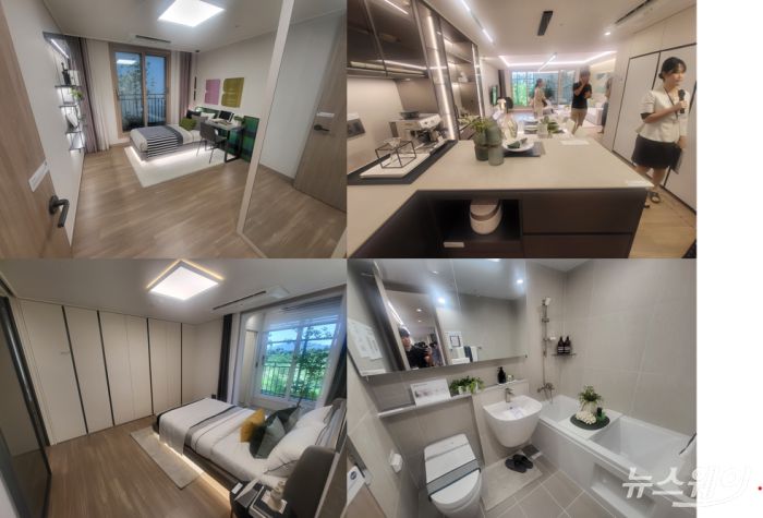 경기도 김포시 '해링턴 플레이스 풍무' 모델하우스 내에 마련된 전용면적 84㎡A 타입 모습. 사진=이재성 기자