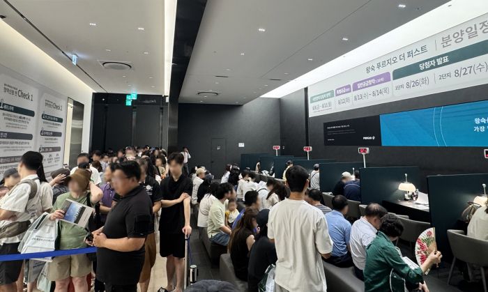 왕숙 푸르지오 더 퍼스트_견본주택 상담석 전경