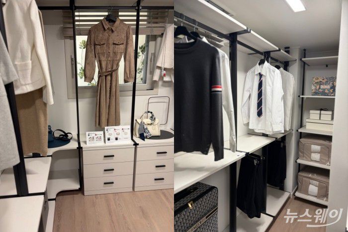 GS건설 '북오산자이 리버블시티' 59B타입 드레스룸. 사진=박상훈 기자